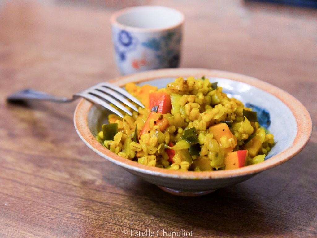 Risotto d'orge aux légumes d'hiver