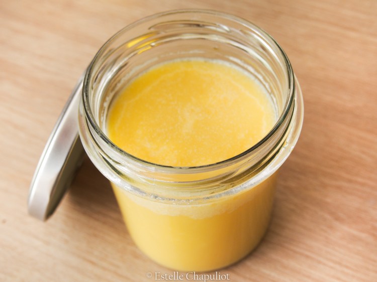 Ghee maison, une fois solidifié