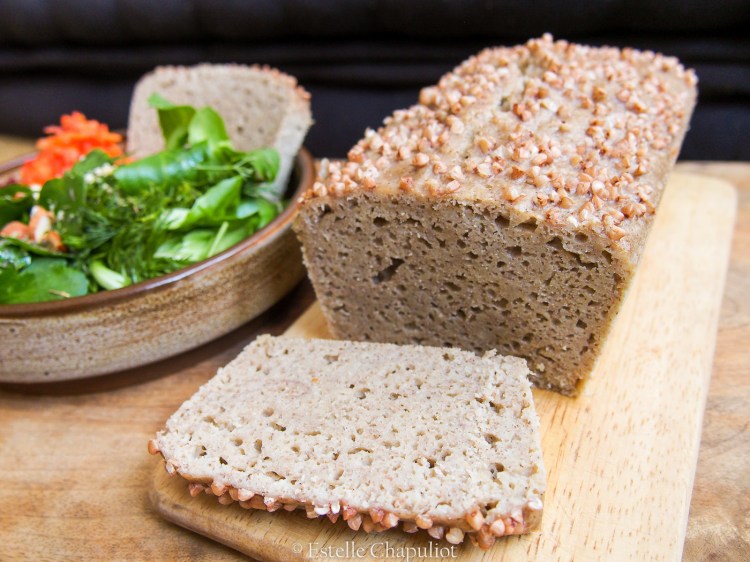 Pain sarrasin et pois cassés, fermenté au miso, sans gluten et sans farine
