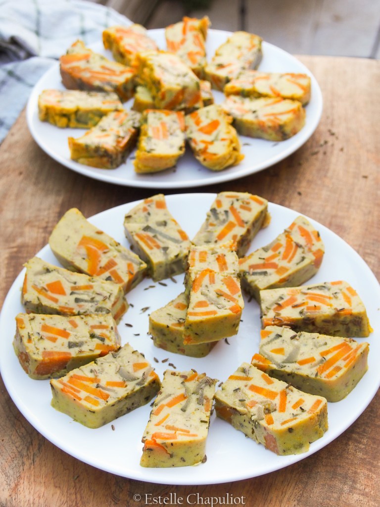Flan de pois chiches aux carottes et aux courgettes, vegan et sans gluten