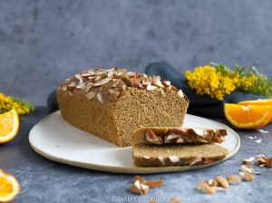 Cake à l'orange et au sarrasin, cuit vapeur (vegan et sans gluten)