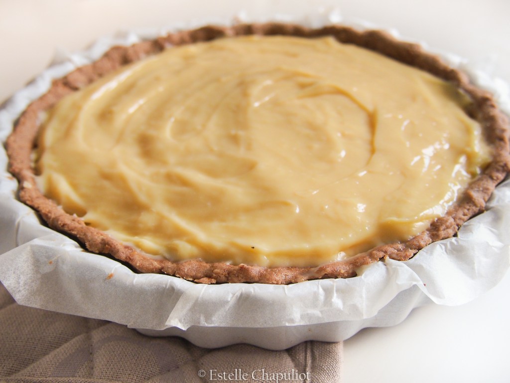 Flan au citron bergamote, pâte sablée au sorgho (sans gluten et sans lait)