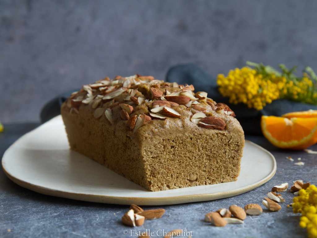Cake à l'orange et au sarrasin, cuit vapeur (vegan et sans gluten)