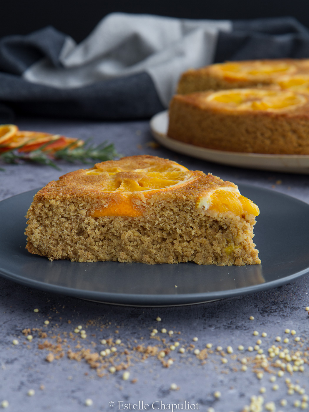 Gâteau renversé à l'orange (vegan et sans gluten)