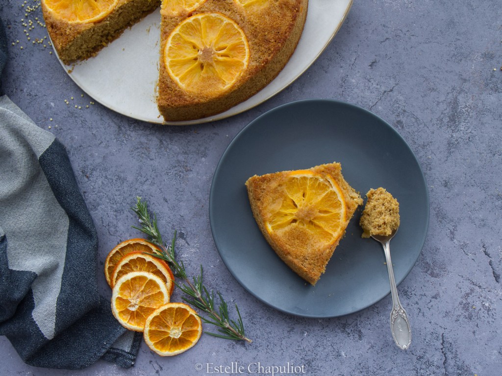 Gâteau renversé à l'orange (vegan et sans gluten)