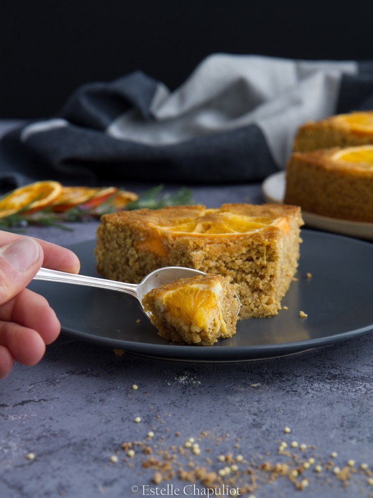 Gâteau renversé à l'orange (vegan et sans gluten)