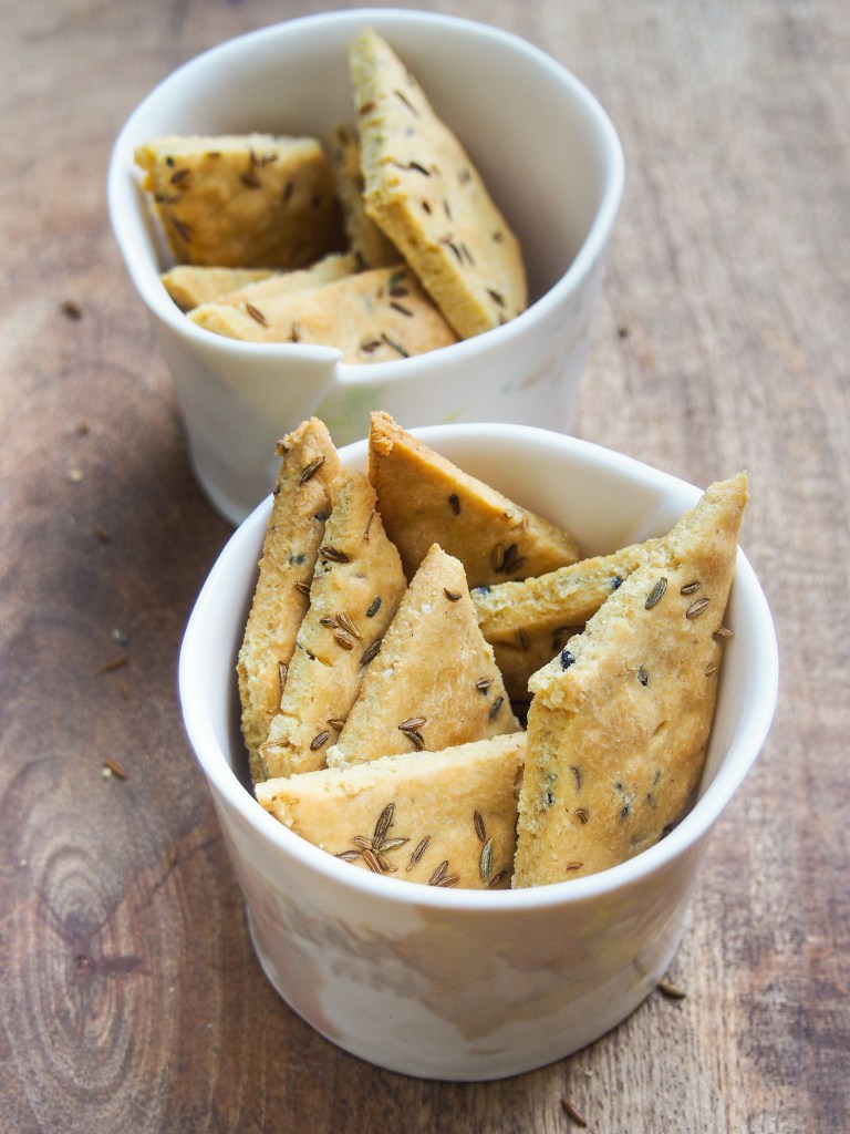 Crackers de pois chiches au cumin (vegan, sans gluten)