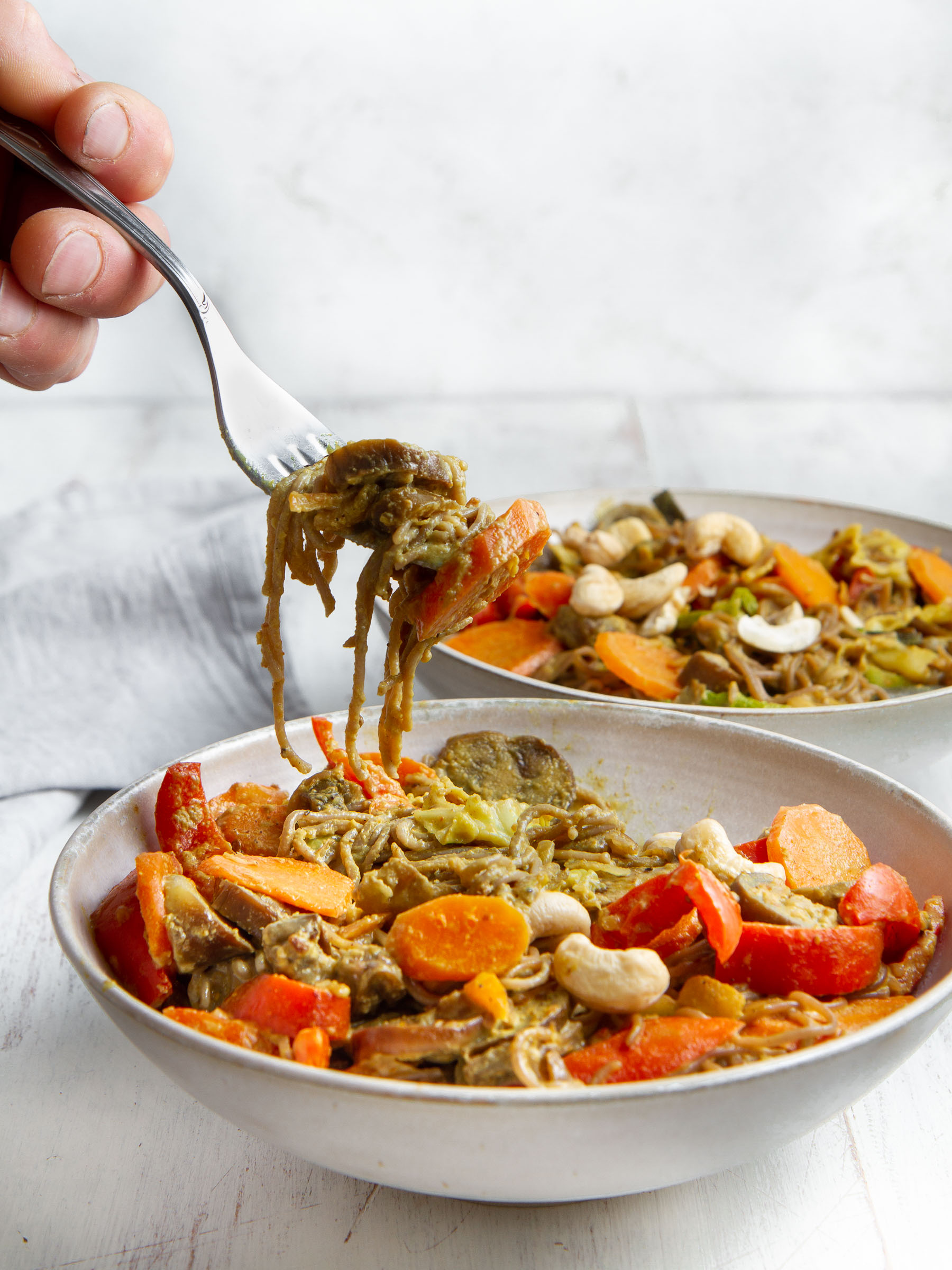 Pad thaï aux légumes de saison (vegan, sans gluten)