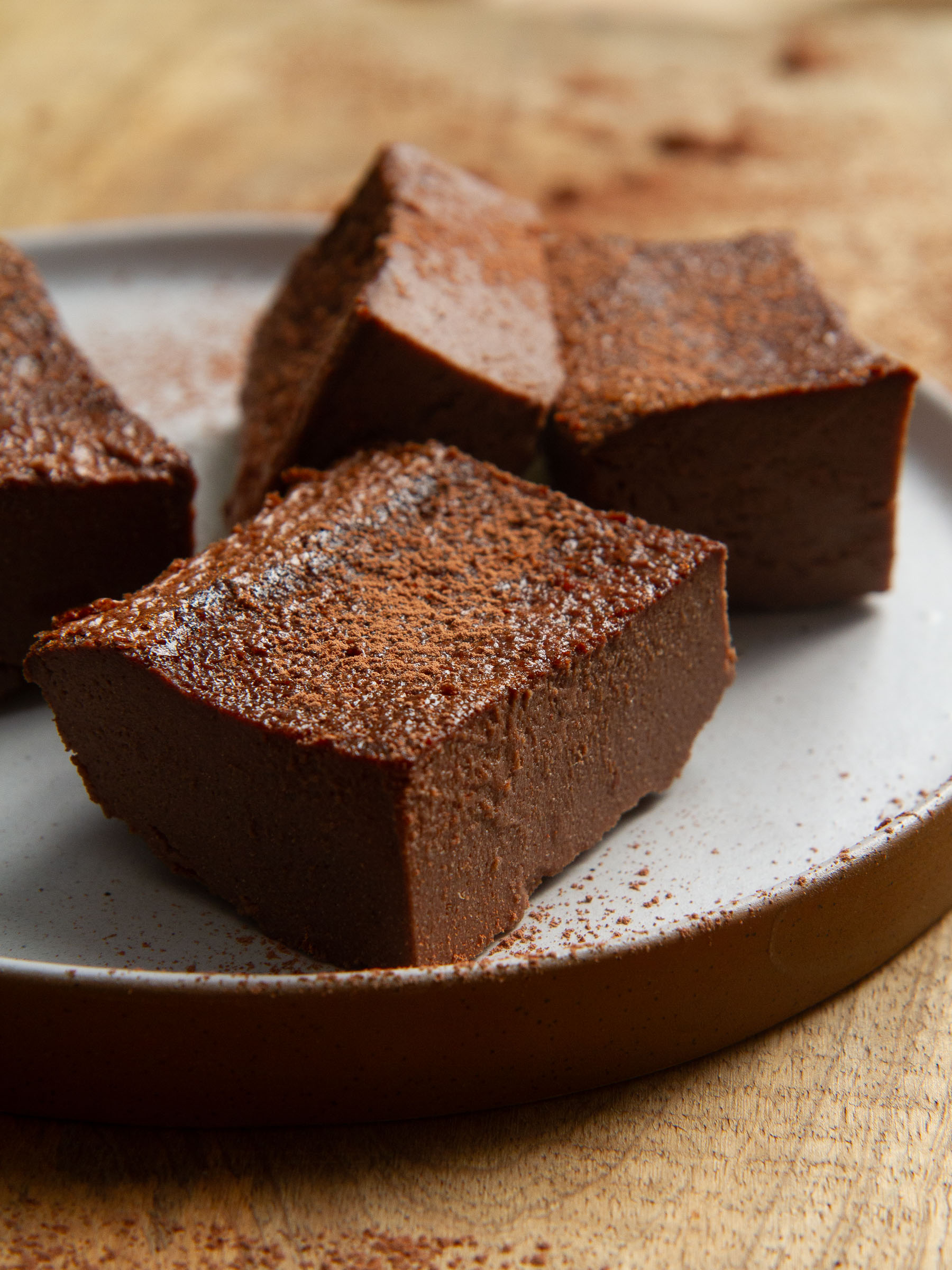 Flan au chocolat (sans lait et sans gluten)