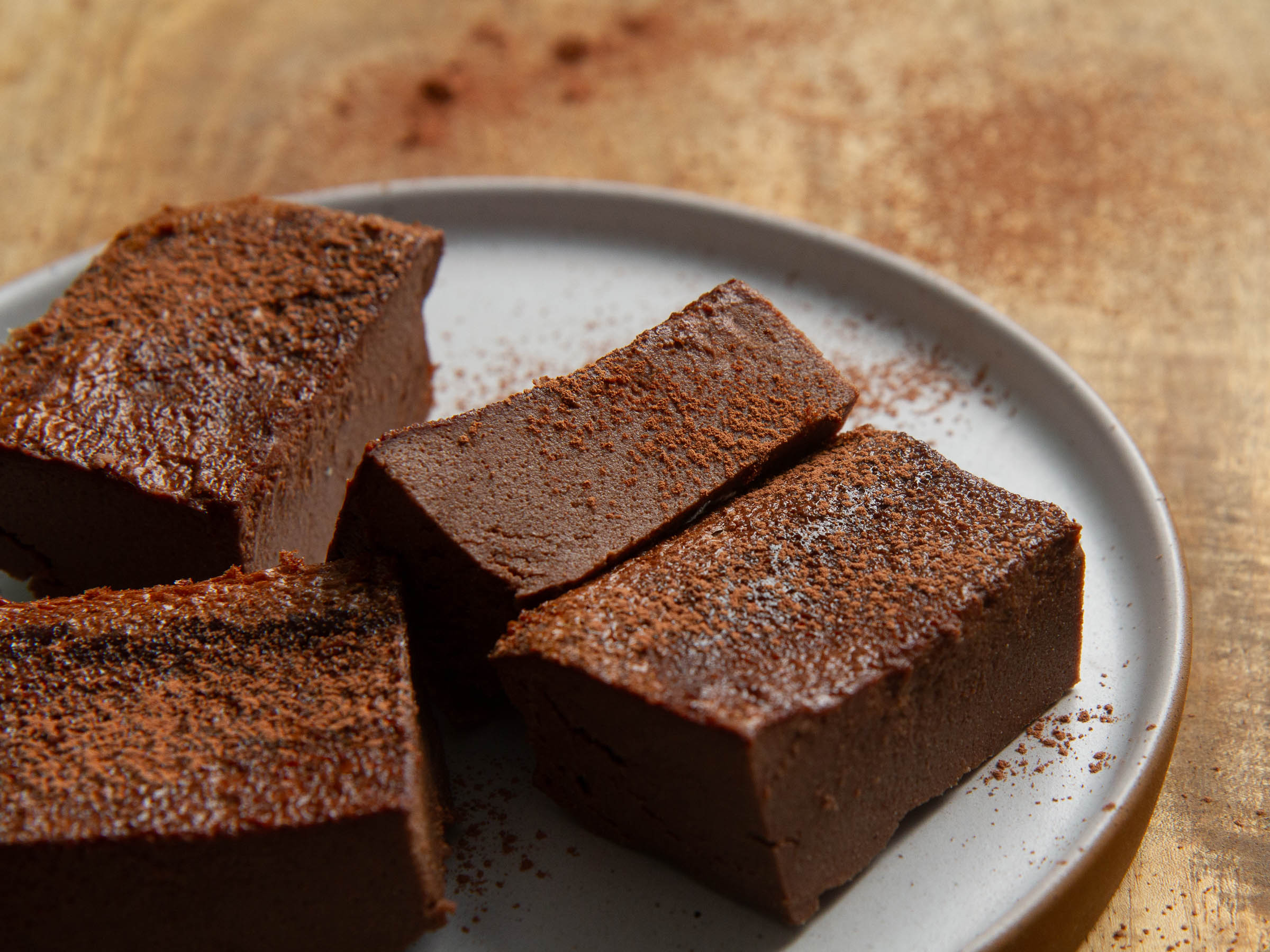 Flan au chocolat (sans lait et sans gluten)