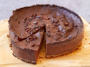 Flan cacao vanille et sa base façon cheesecake (vegan, possible sans gluten)