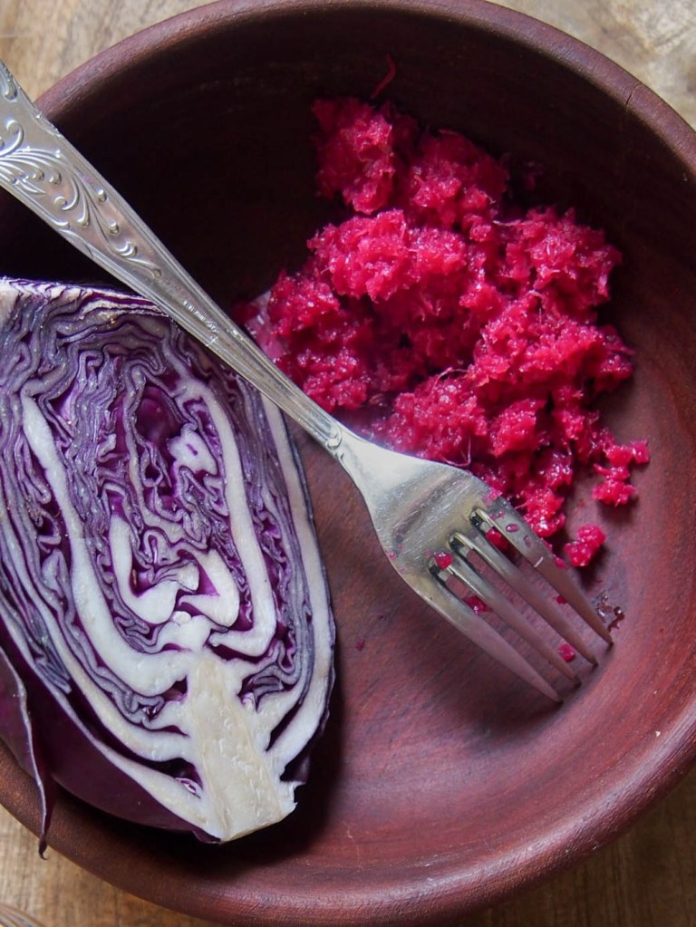 Chou rouge lactofermenté au persil